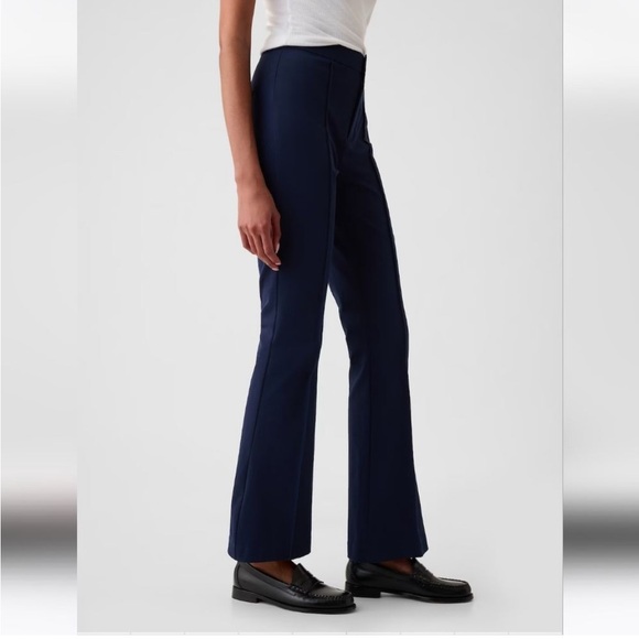 GAP High Rise Navy Bi-Stretch Flare Pants NWT Size 2 Small - Picture 2 of 10